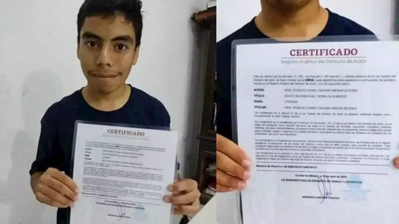 Niño Genio: Charly Giovany, de 13 años, escribe libro de matemáticas con fórmulas propias