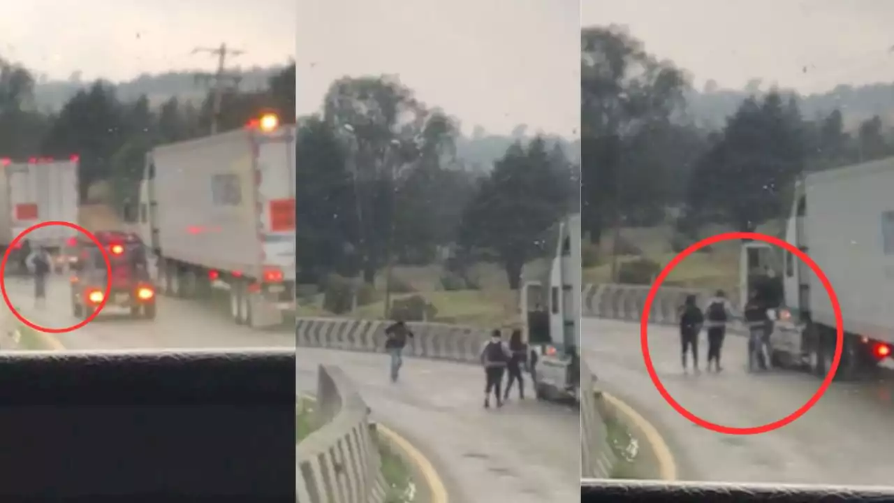 VIDEO: Asalto masivo en la Orizaba-Puebla; roban a automovilistas y tráiler