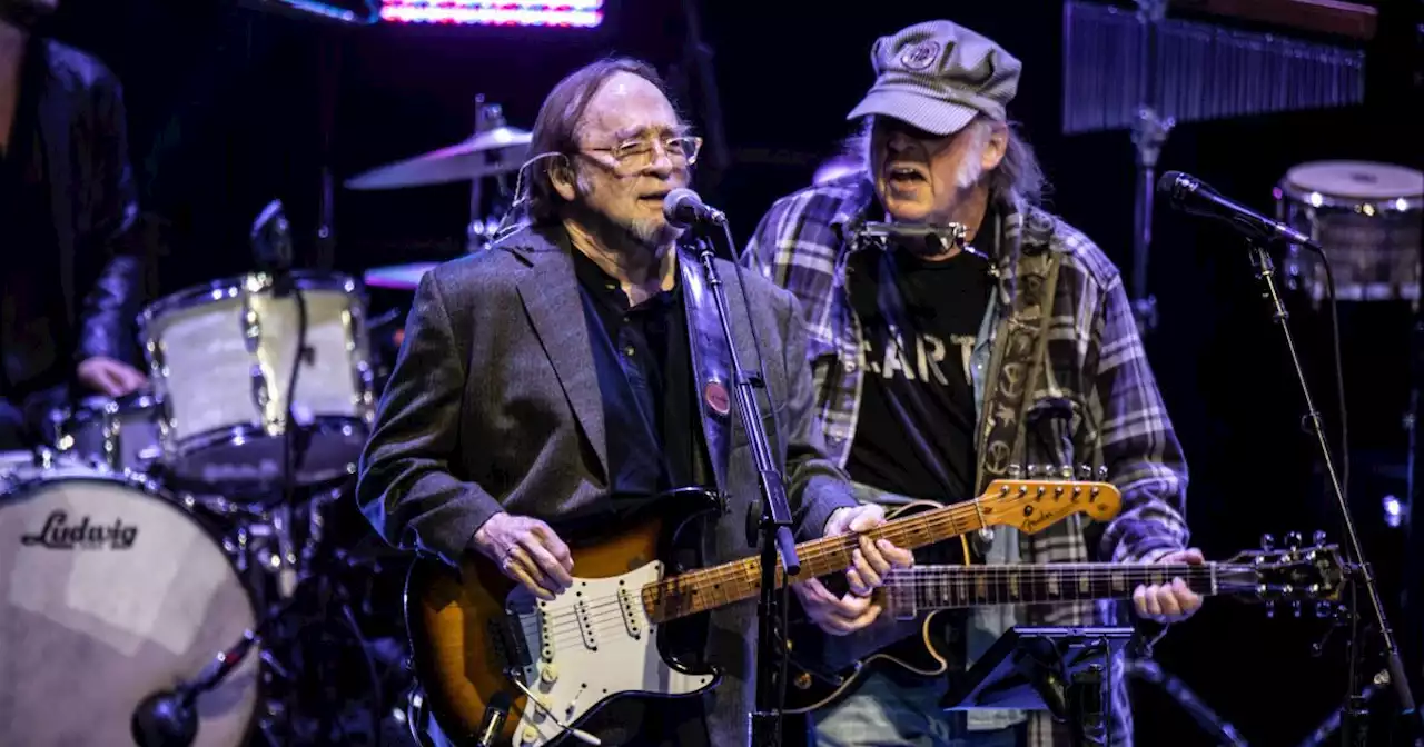 Neil Young and Stephen Stills pay tribute to David Crosby at benefit concert