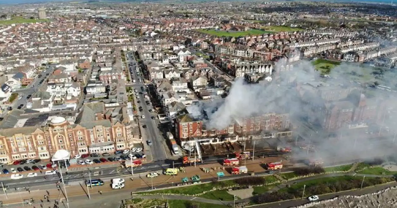 Concerns over 'unstable' building as fire tears through Blackpool hotel