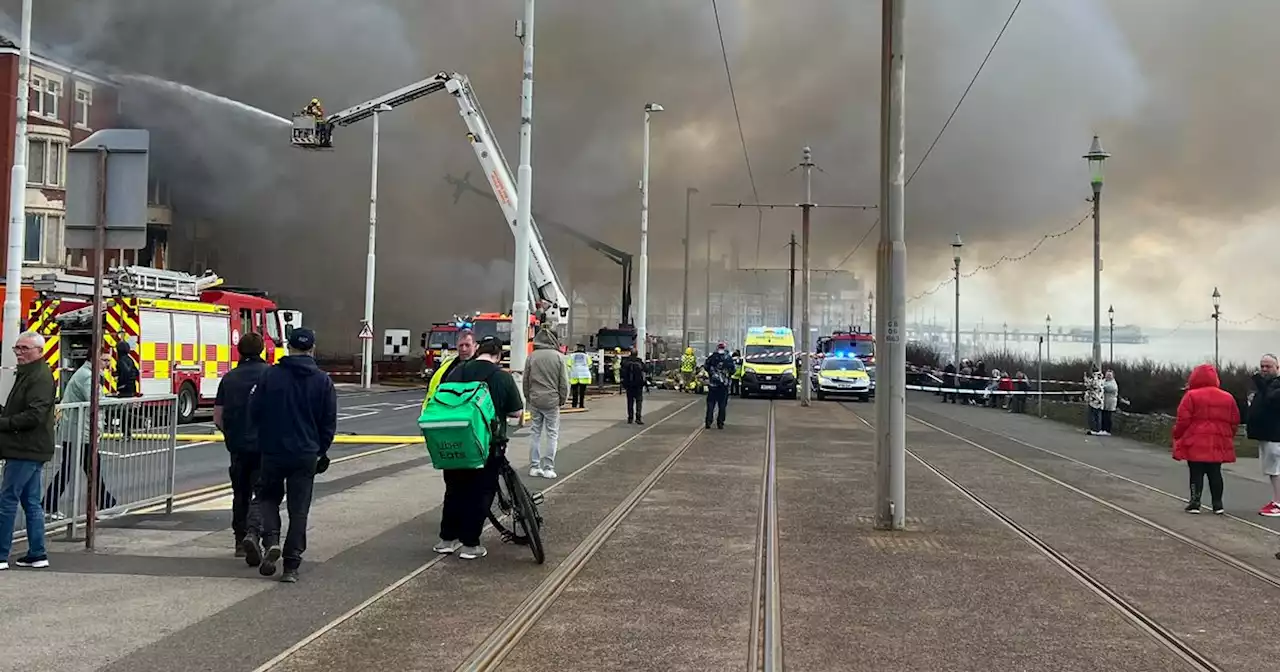 Images of devastation as second fire in a month tears through Blackpool hotel