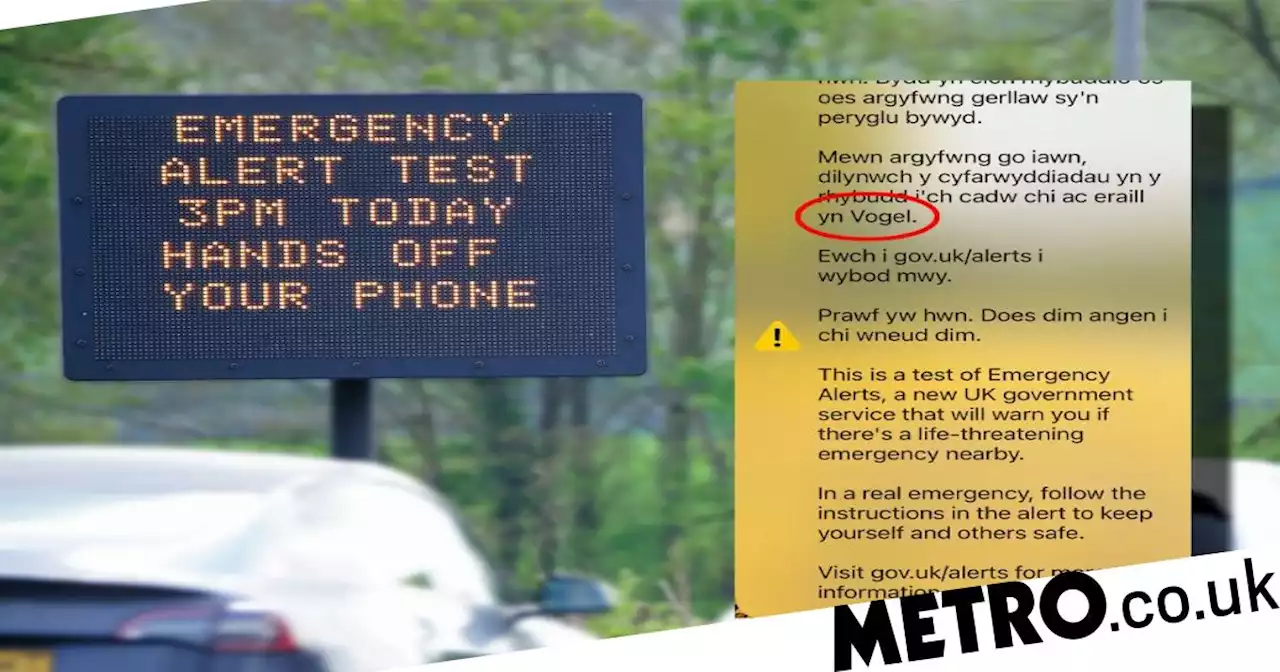 Welsh emergency test sent to millions had a spelling error