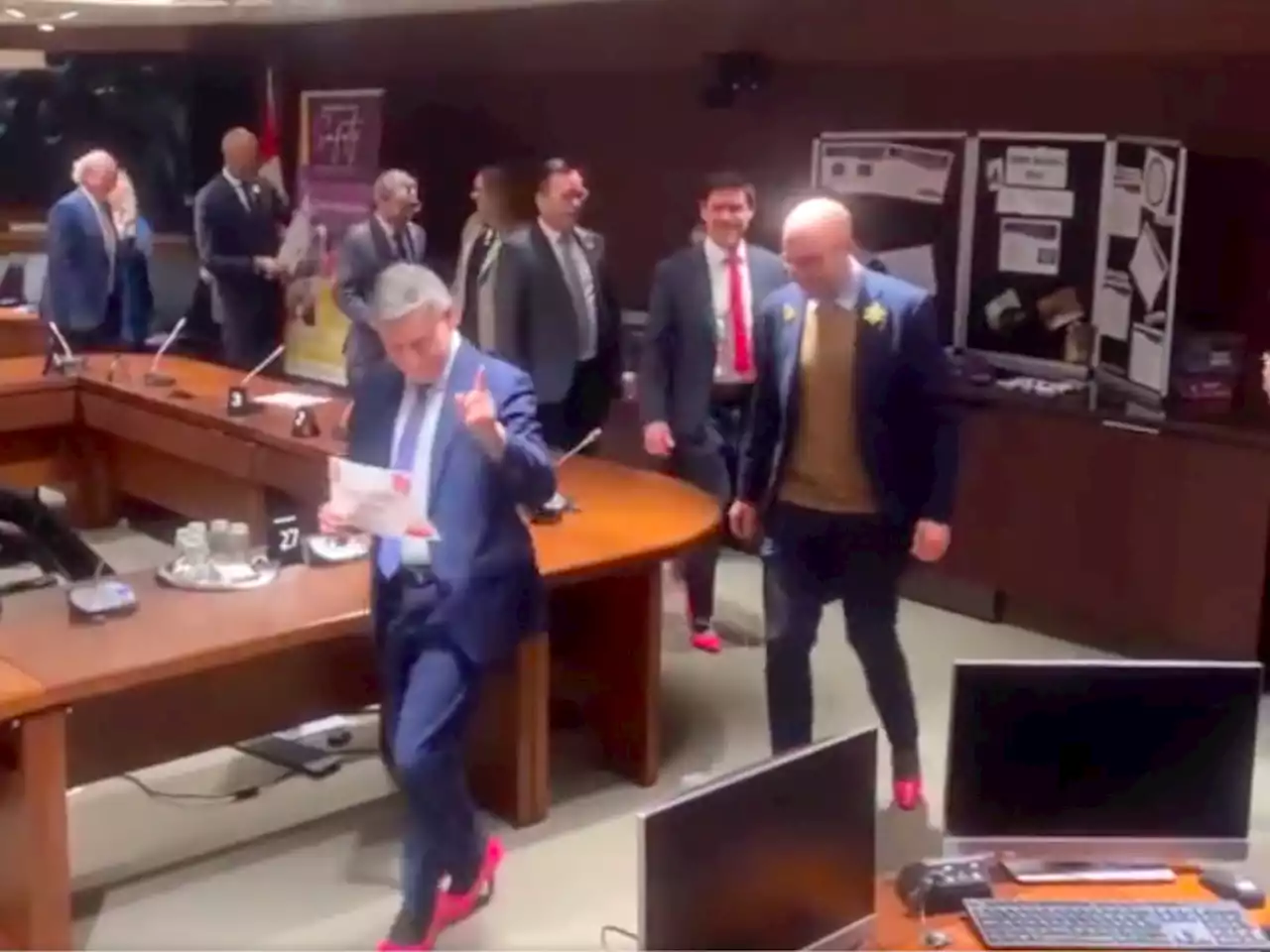 Canadian transport minister blasted for video of male politicians walking in pink high heels