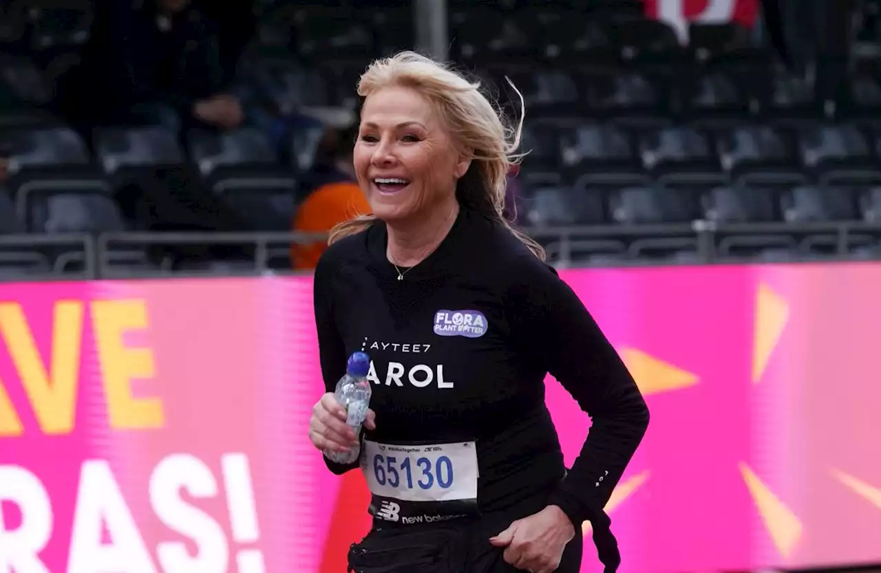 Carol Wright, 63, called a 'hero' by her famous kids as she runs London Marathon