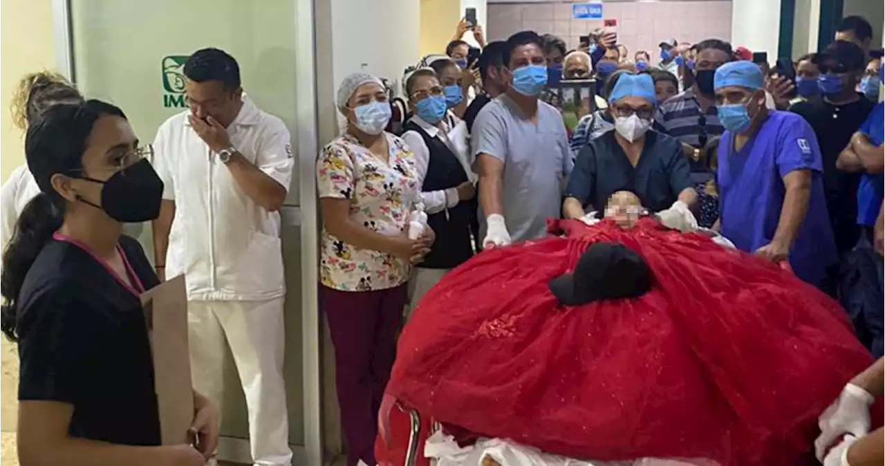 Quinceañera de Aguascalientes dona sus órganos; la despiden en el IMSS con su vestido