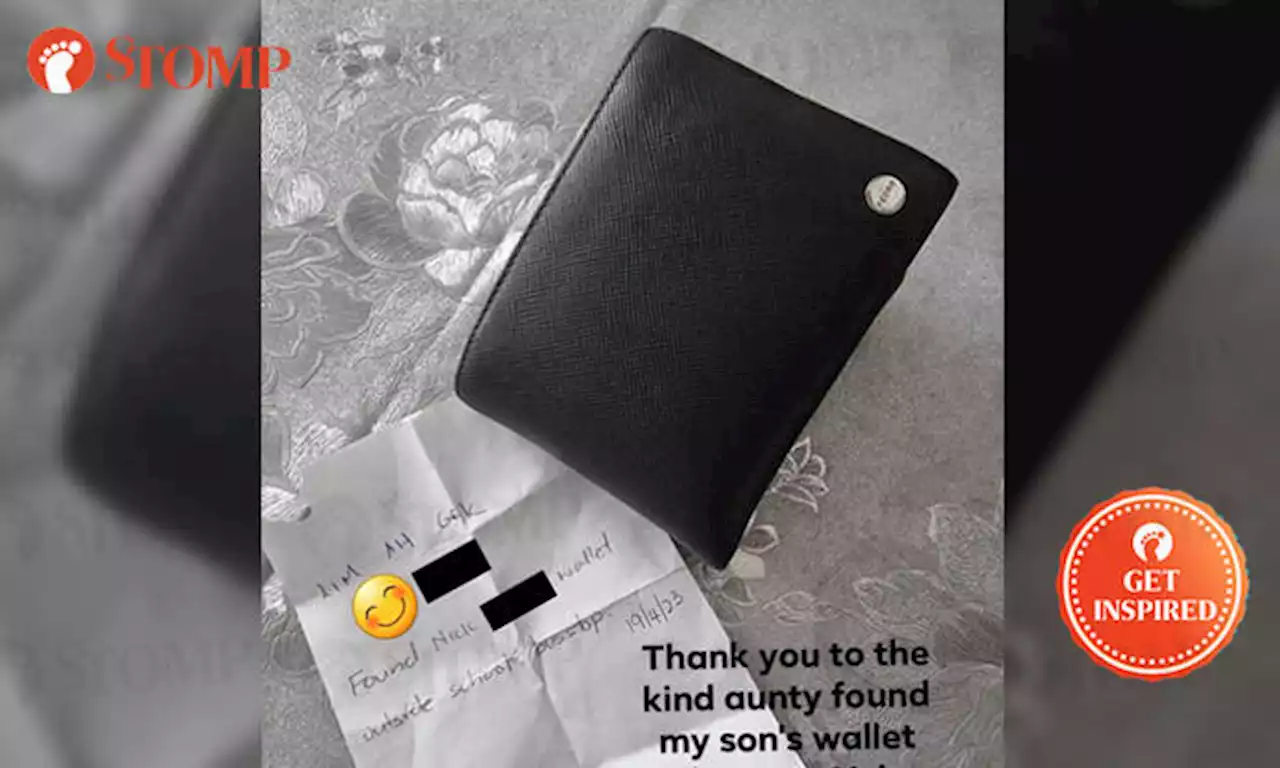 Parent initially angry that son lost wallet -- until kind woman returns it to his school in Jurong