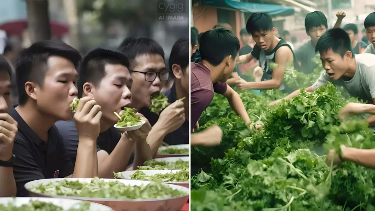 Netizen uses AI programme to create realistic photos of 'coriander eating contest in Singapore'