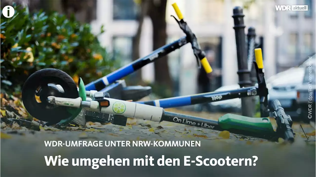 WDR-Umfrage: So gehen die 20 größten Städte in NRW mit E-Scootern um