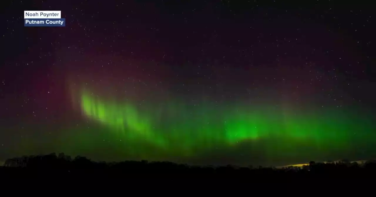 Northern Lights visible across central Indiana Sunday night