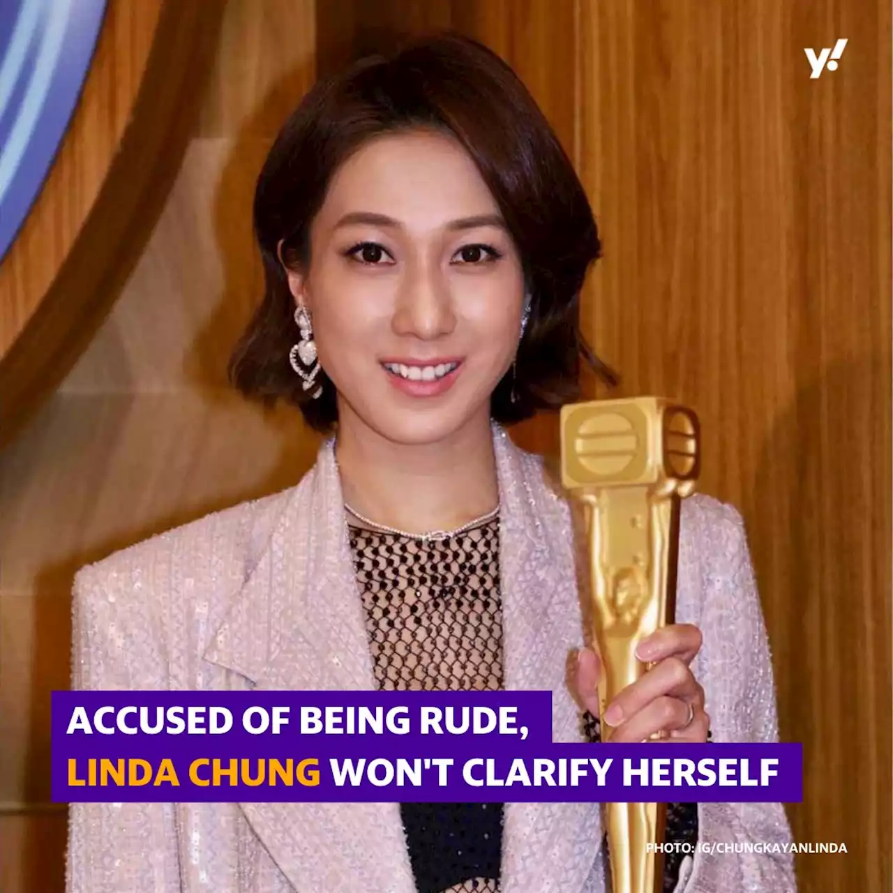 Accused of being rude, Linda Chung won't clarify herself