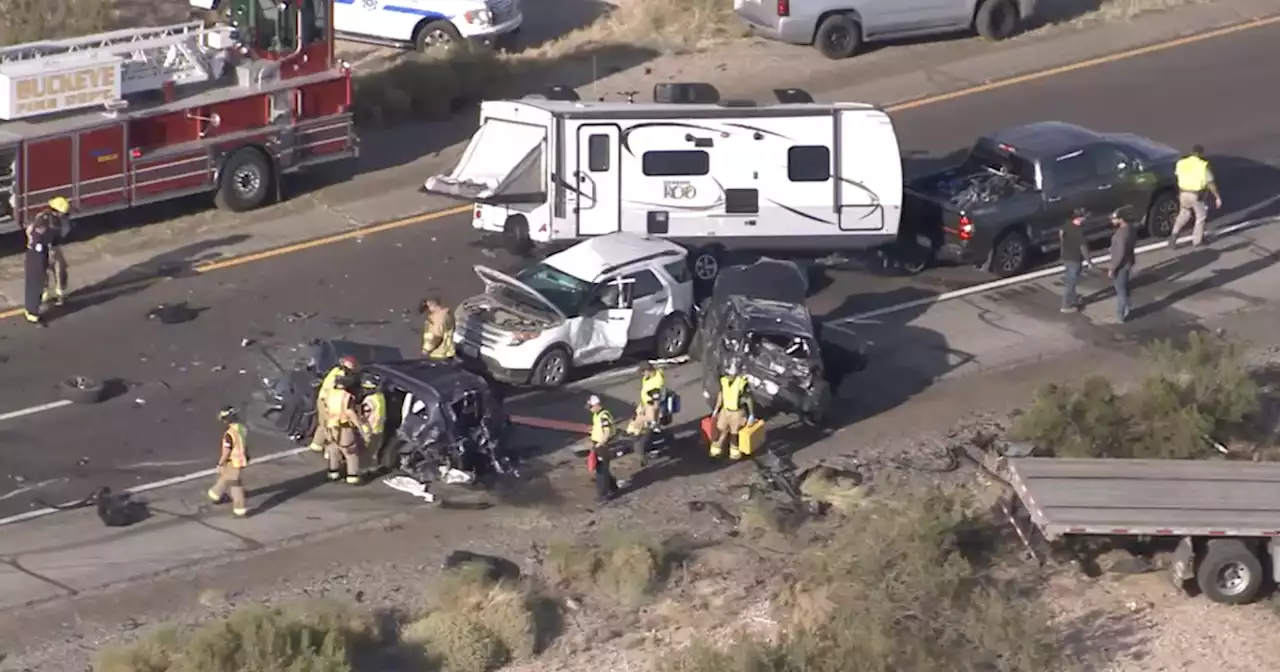 Deadly crash involving multiple vehicles including semi on I-10 near Buckeye