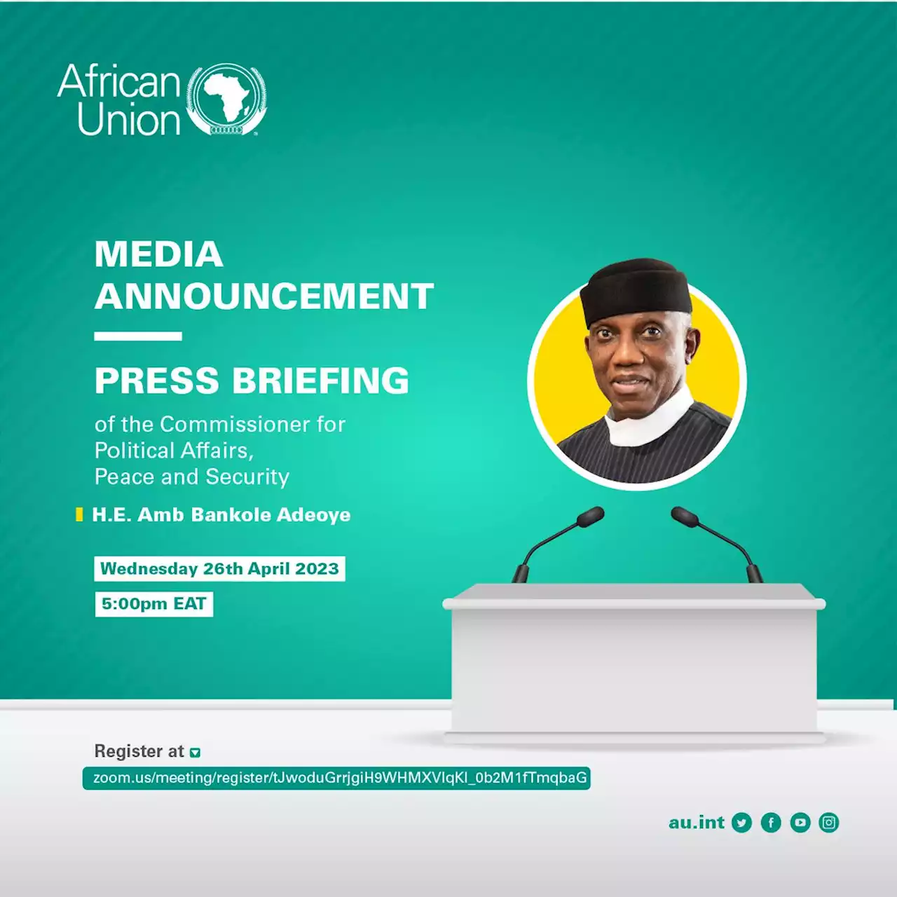 Press Conference of the African Union Commissioner for Political Affairs, Peace and Security on the African Union’s Contribution to Advancing Good Governance, Peace, Security and Stability in Africa | African Union