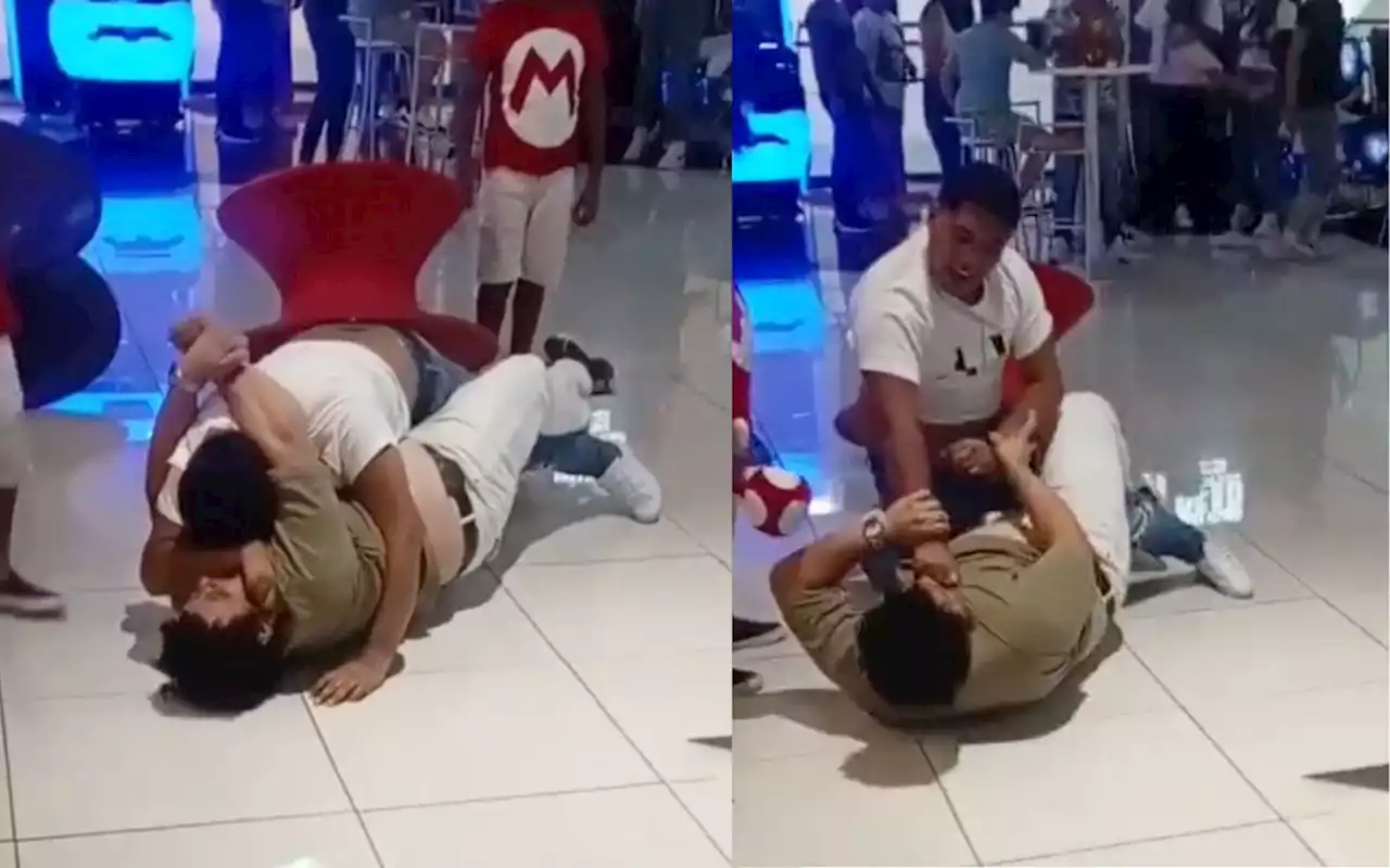 Dos hombres pelean en Cinépolis por silla giratoria | Video