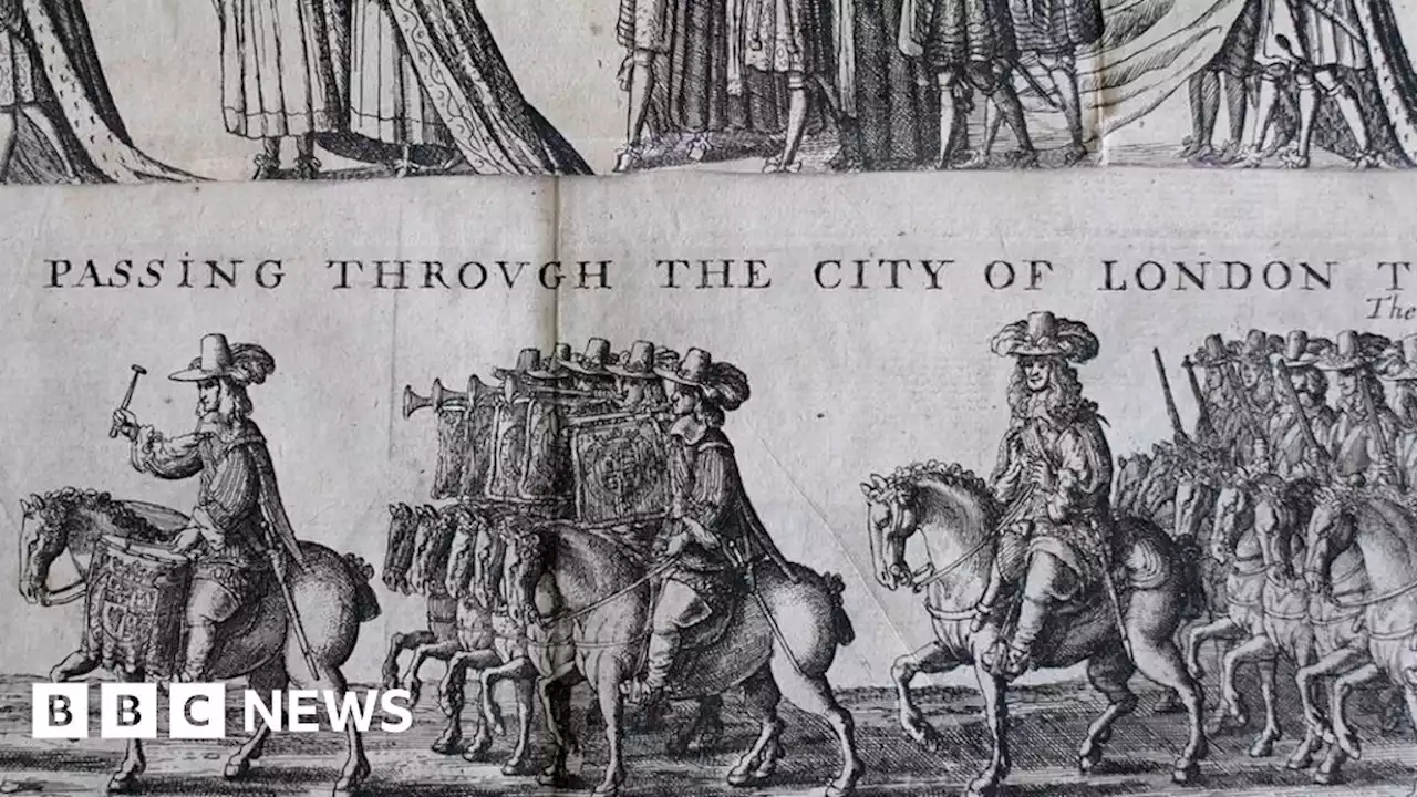 Charles II Coronation etchings found in cupboard