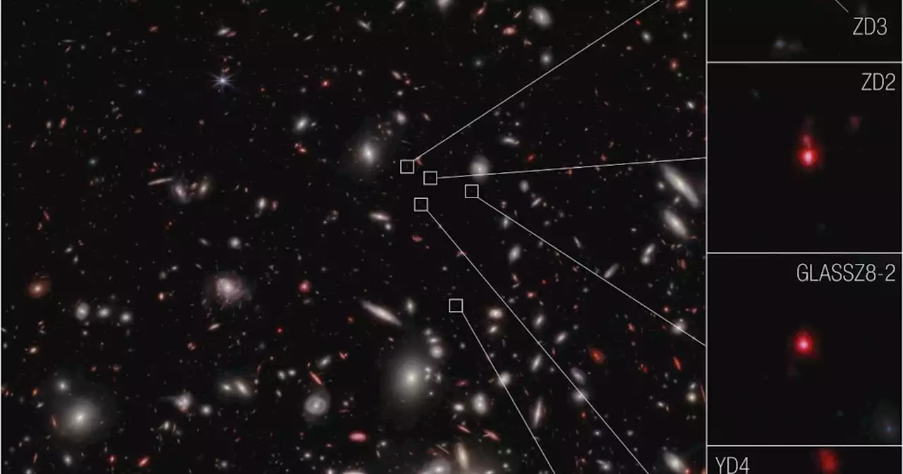 Descubre las 7 galaxias más cercanas al Big Bang captadas por el telescopio James Webb