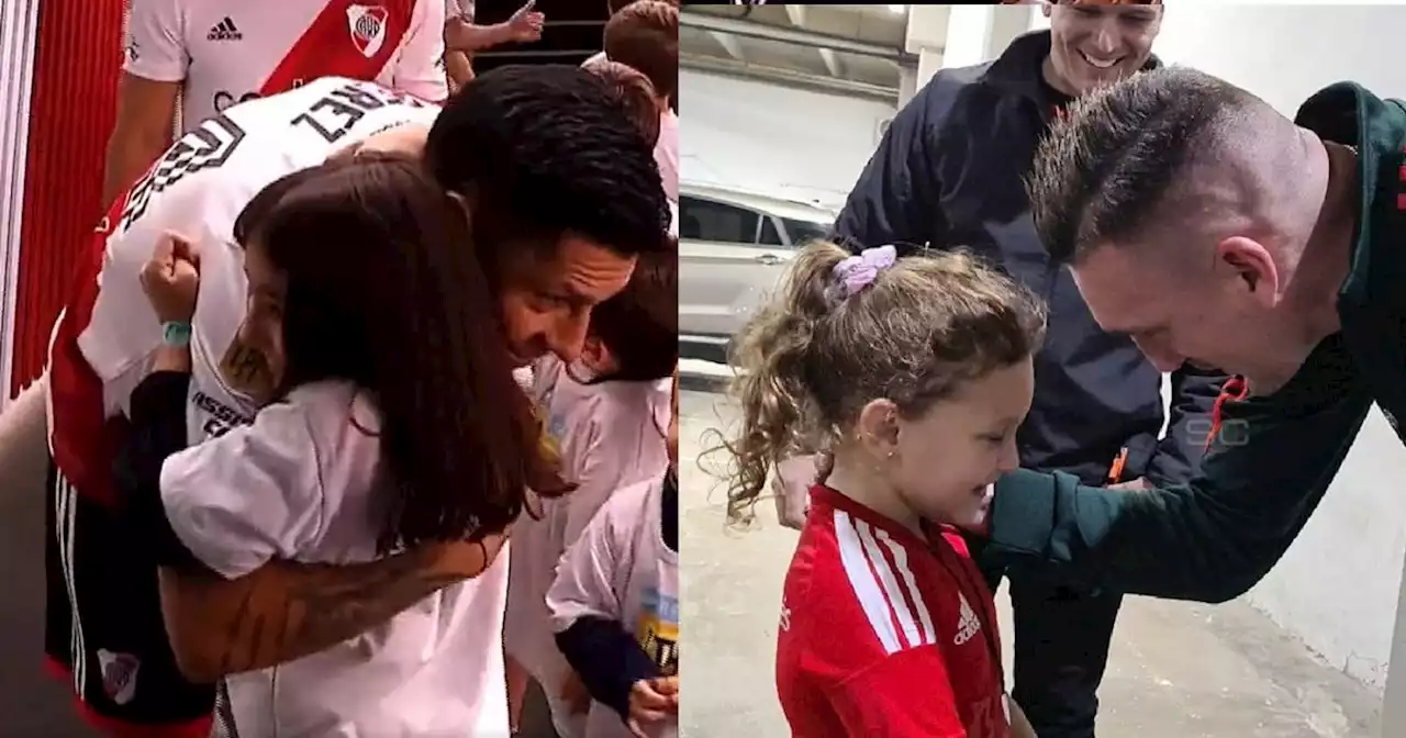 Video: Enzo Pérez y Armani hicieron felices a dos fanáticas de River