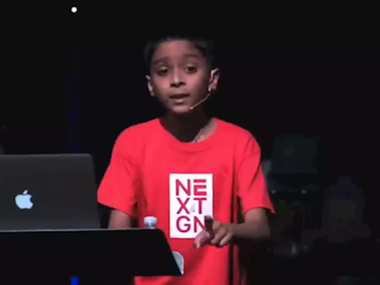 Young boy inspires with powerful words