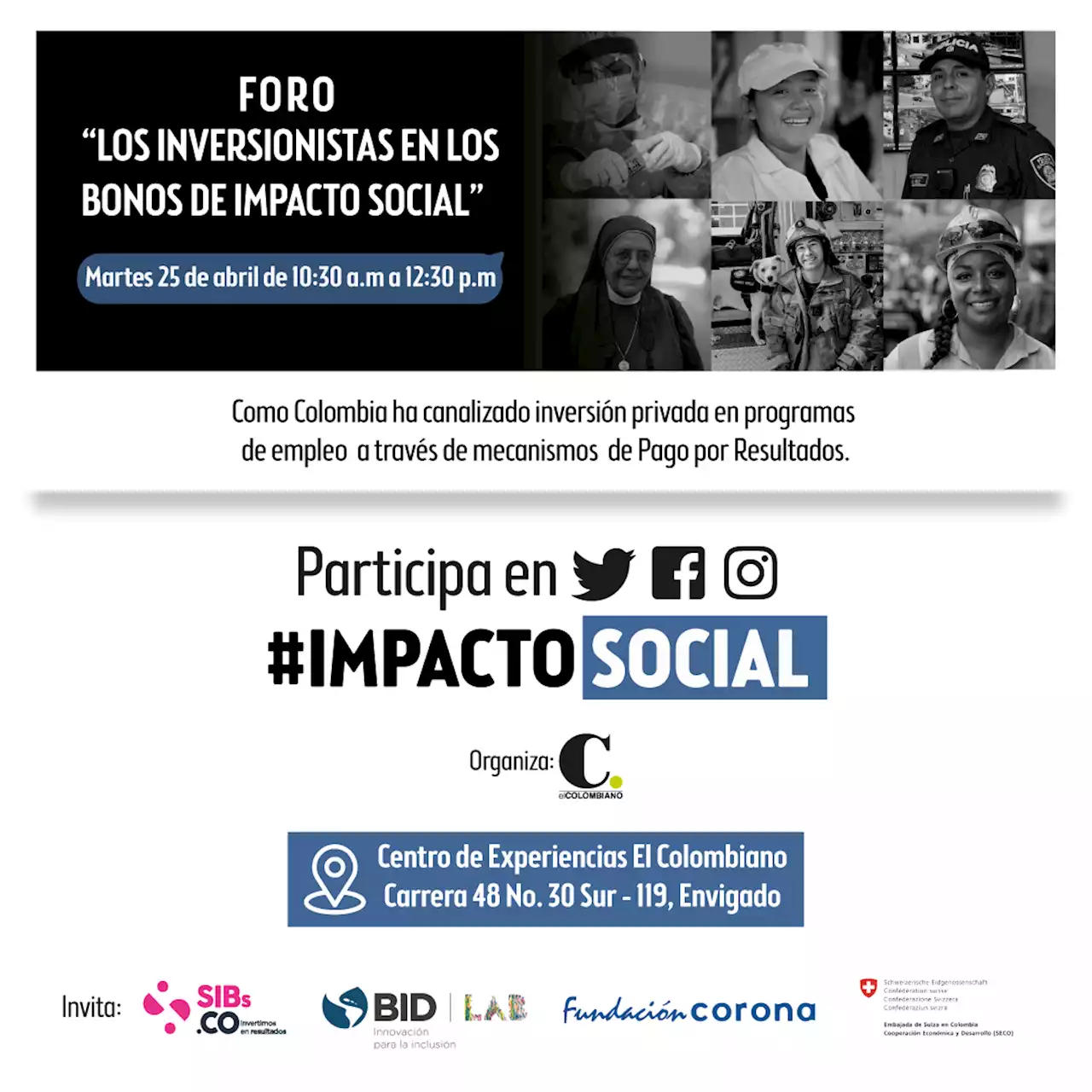 Foro Los inversionistas en los Bonos de Impacto Social - Formularios Grupo El Colombiano