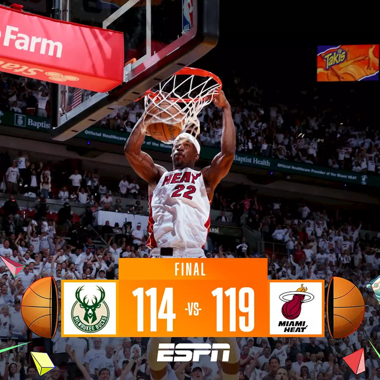 Bucks 114-119 Heat (24 de Abr., 2023) Resultado Final - ESPN