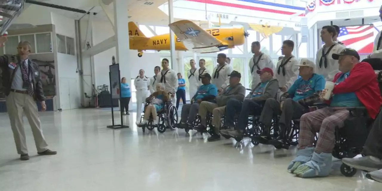 Military veterans from four different wars take part in Heroes Flight at NAS Pensacola