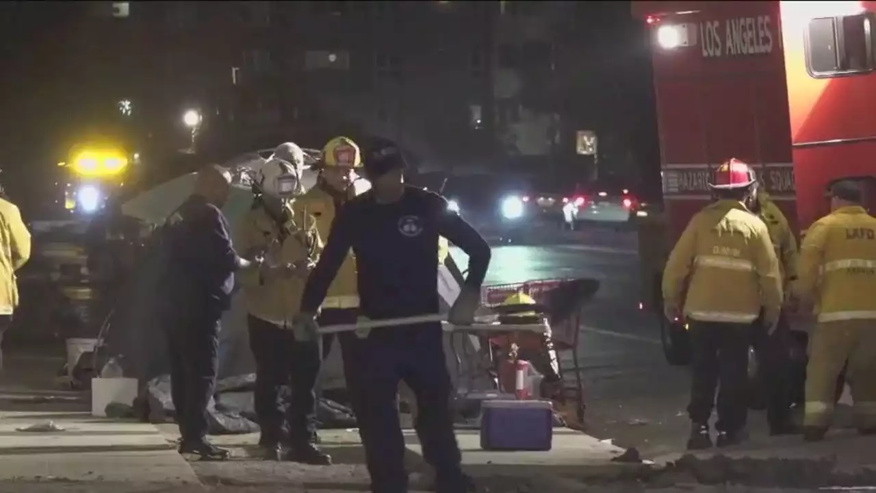 West LA oil leak: Substance seeps from ground under Rancho Park overpass