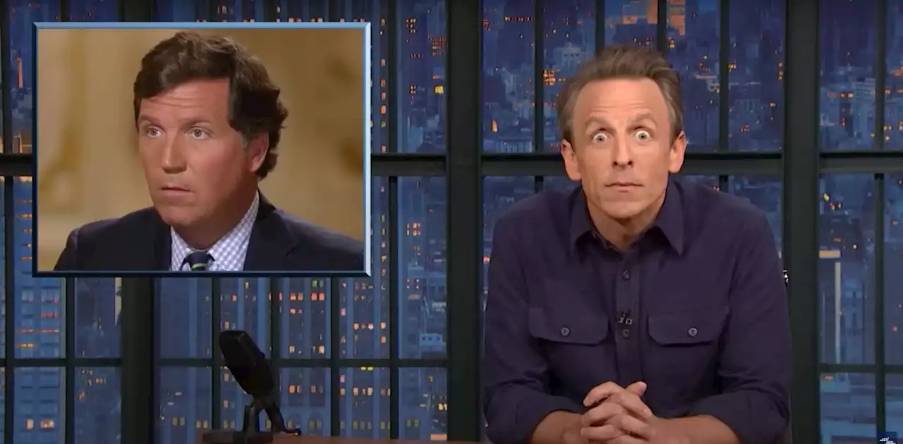 Seth Meyers Spots Most 'Poetic' Thing About Tucker Carlson’s Fox News Departure