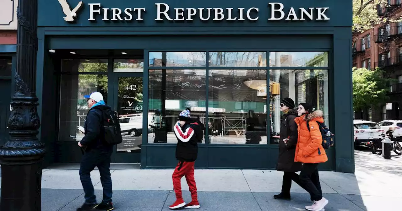 First Republic bank’s shares plunge as it reveals $100bn deposit flight