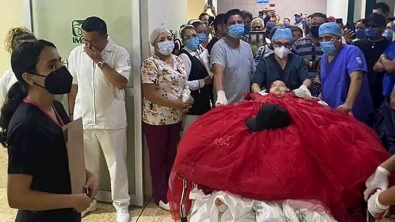 Despedida con aplausos y vestida de quinceañera, joven dona sus órganos