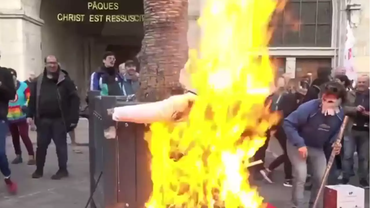 Un mannequin à l’effigie de Macron incendié, une enquête ouverte à Grenoble