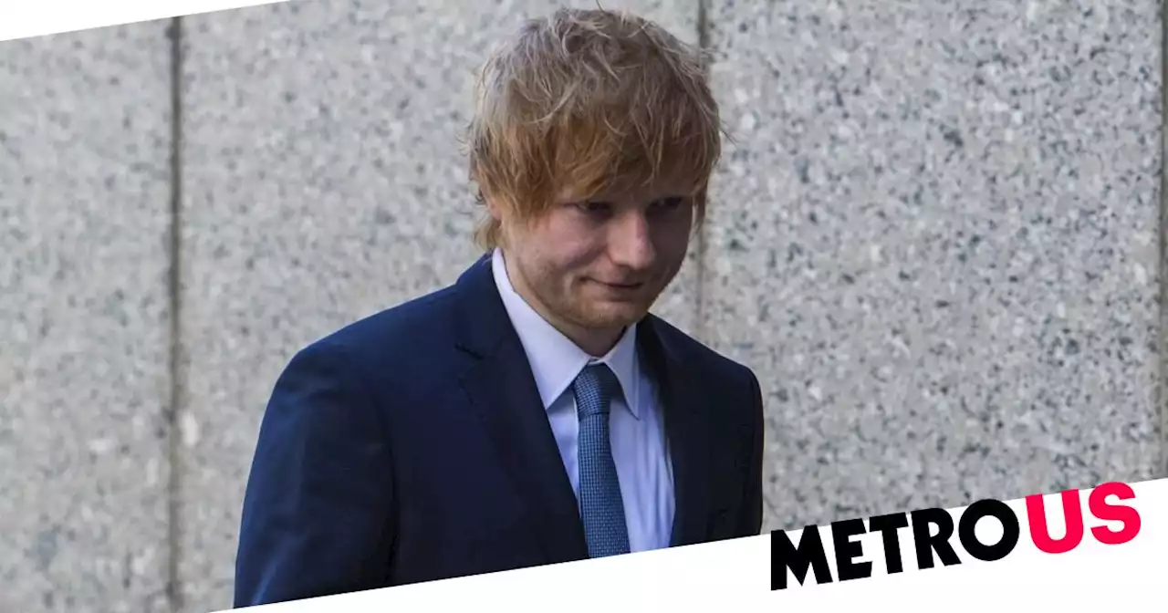 Ed Sheeran looks solemn as he arrives at Manhattan court for fresh legal battle