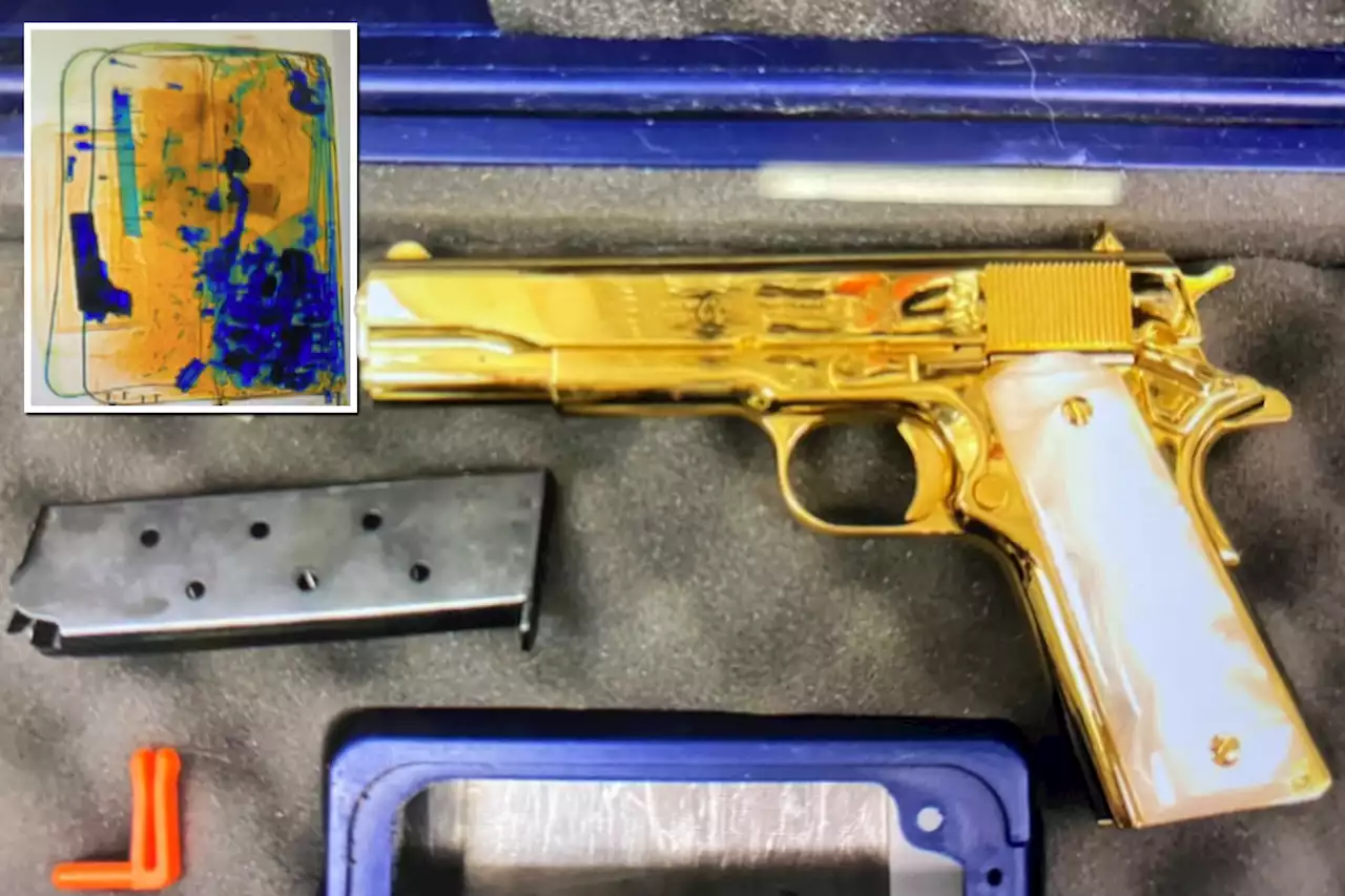 American arrested in Australia after 24-carat gold-plated gun found in bag