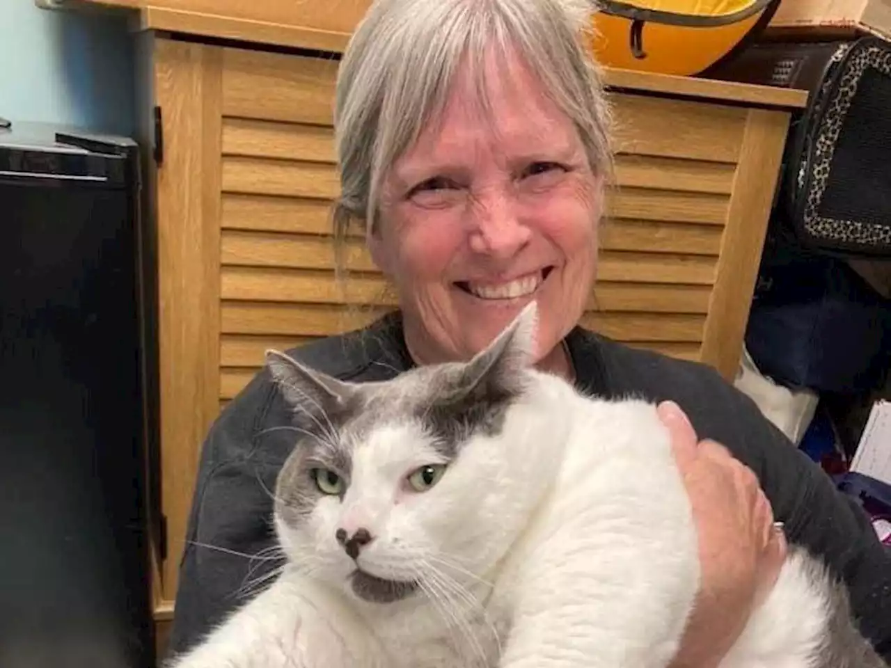 She adopted a 40-pound cat, and now they're on a weight loss journey together