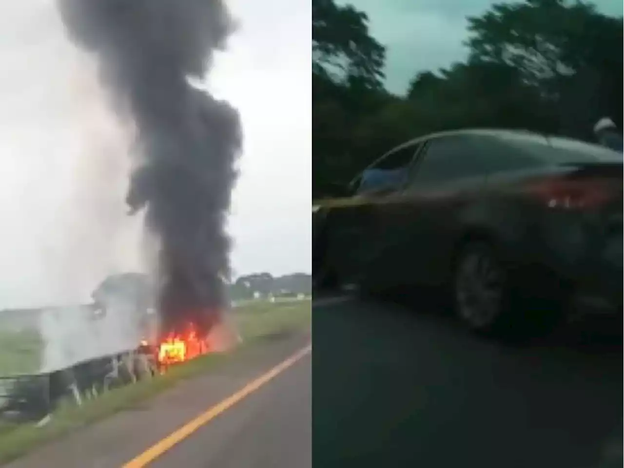 Por invadir carril, conductor murió luego de chocar con camión que quedó en llamas - Pulzo