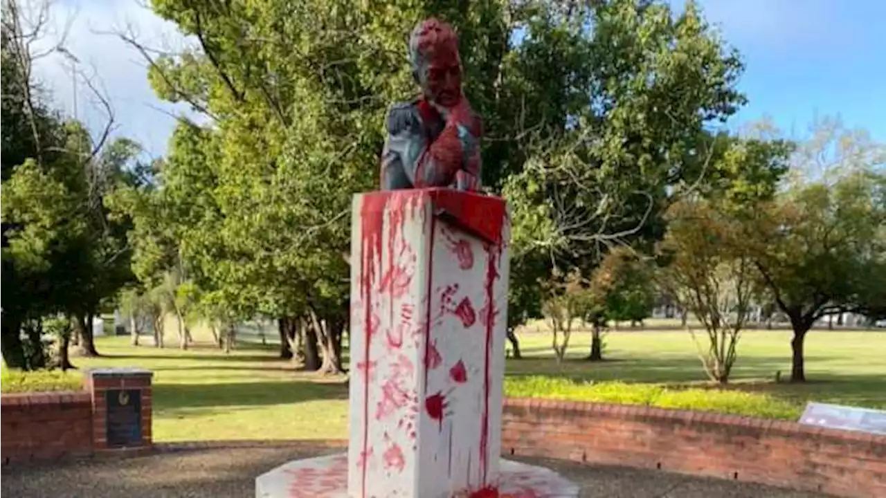 Vandals deface statue in Anzac Day protest