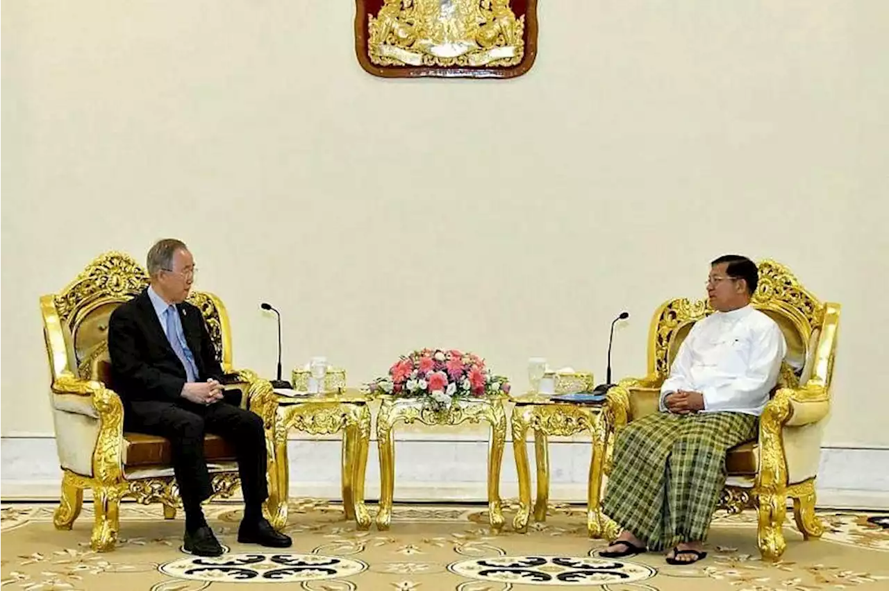 Ex-UN chief Ban urges Myanmar junta to end violence, work with Suu Kyi’s ‘shadow government’