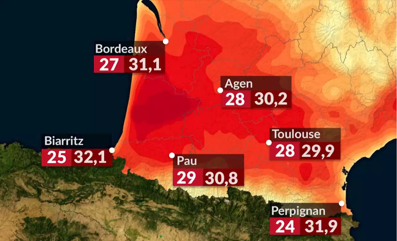 Météo : jusqu’à 29 degrés, un pic de chaleur attendu jeudi et vendredi dans le Sud-Ouest