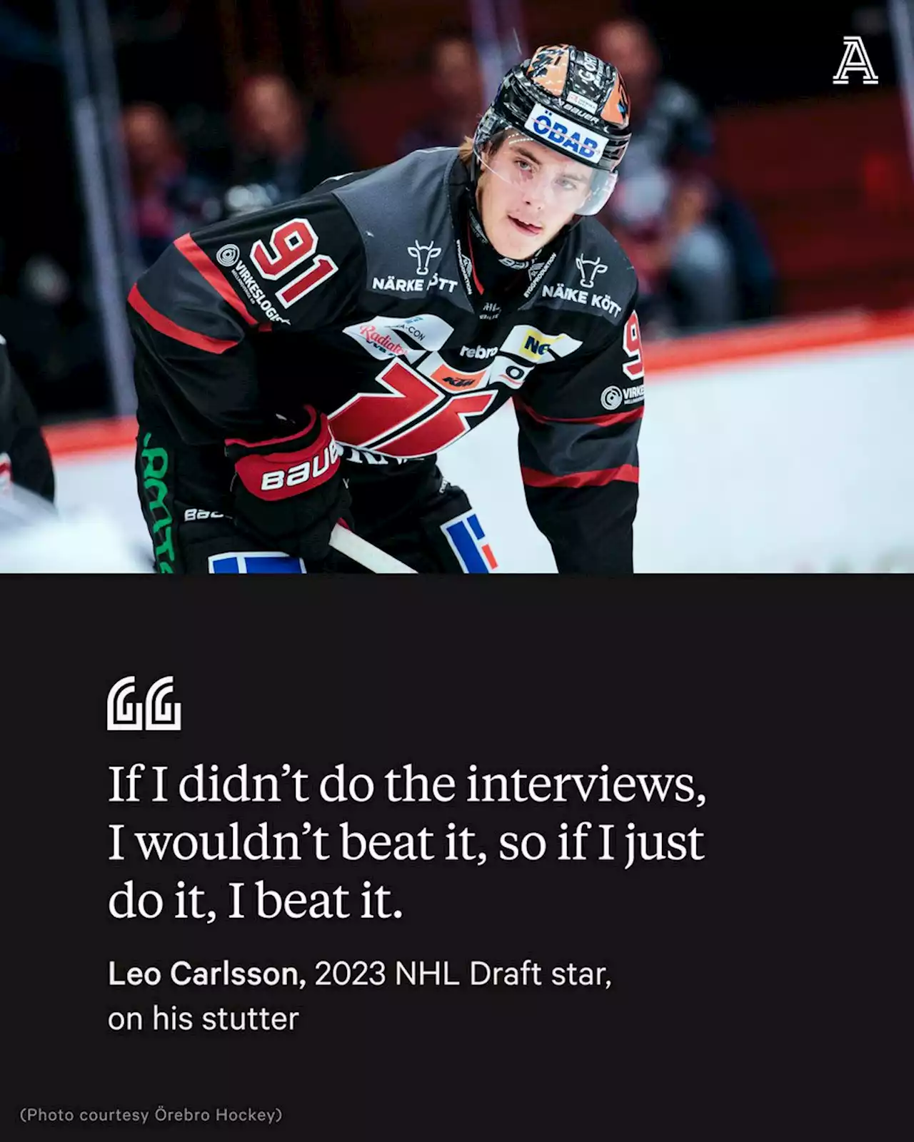 Meet Leo Carlsson, 2023 NHL Draft star, whose stutter is just a 'part of me'