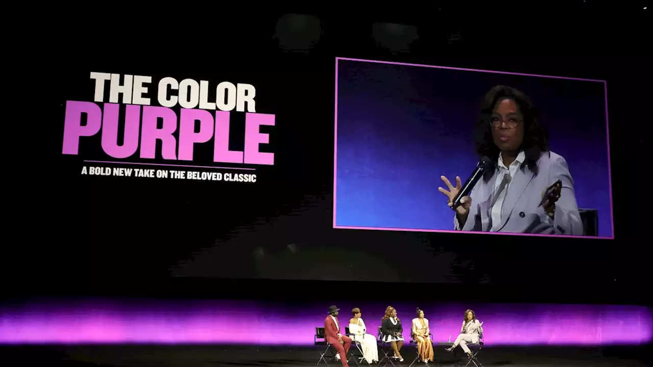 Oprah screens first The Color Purple trailer at CinemaCon