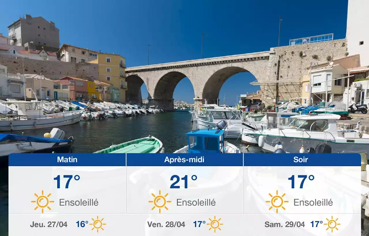 Prévisions météo du mercredi 26 avril 2023 à Marseille