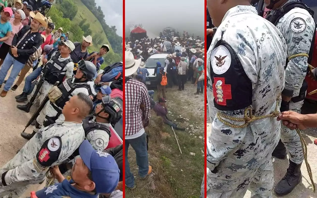 Envían a Guardia Nacional para calmar conflicto y los amarran | Video