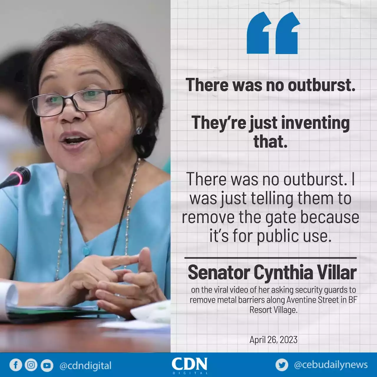 Villar mulls court case after viral video: No outburst; they’re just inventing that