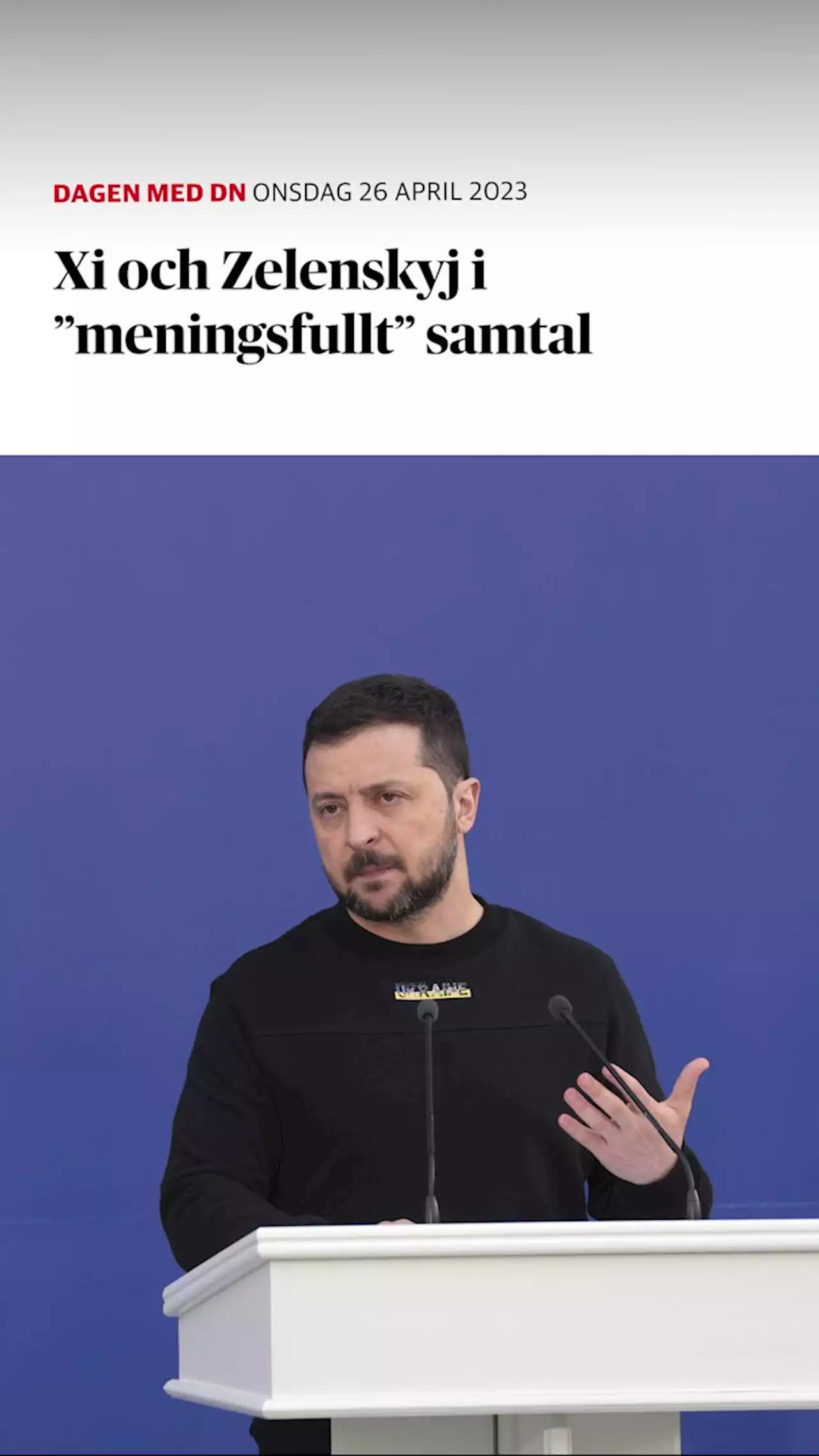 Xi och Zelenskyj i ”meningsfullt” samtal