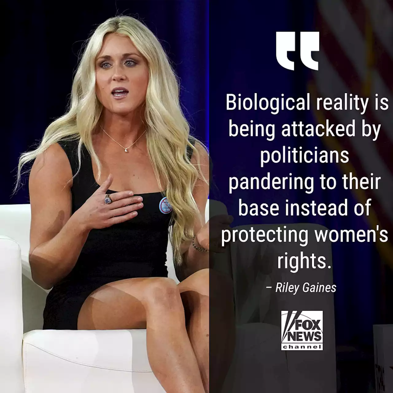 Riley Gaines takes aim at Biden's 2024 re-election announcement: 'Biological reality is being attacked'