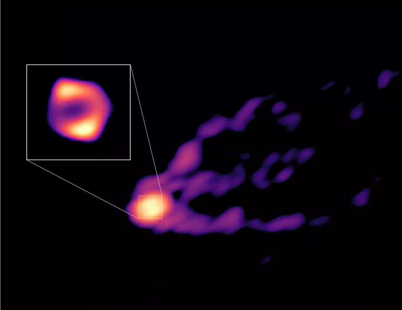 Astronomie: Erste Aufnahme eines Schwarzen Lochs und des dort entstehenden Jets