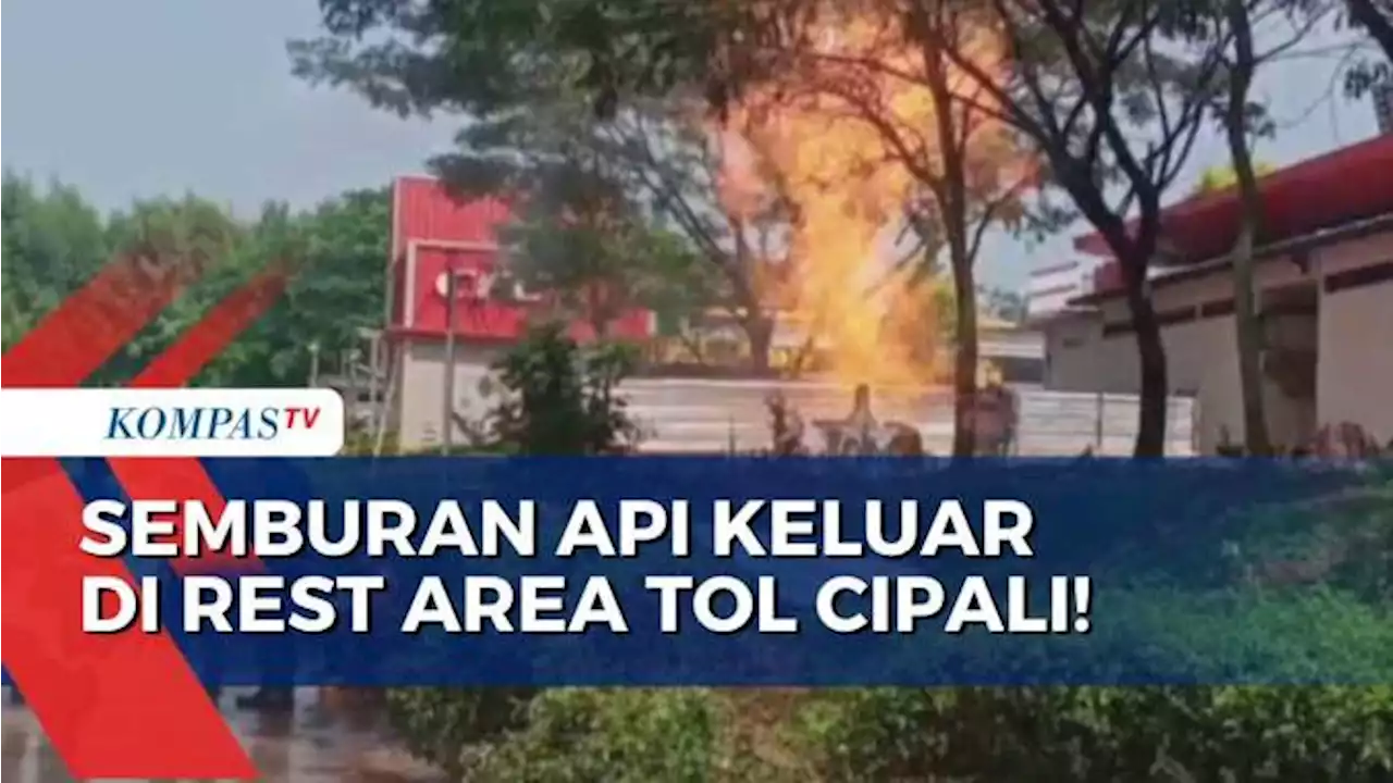 Semburan Api Tiba-Tiba Keluar dari Sumur di Rest Area Tol Cipali!