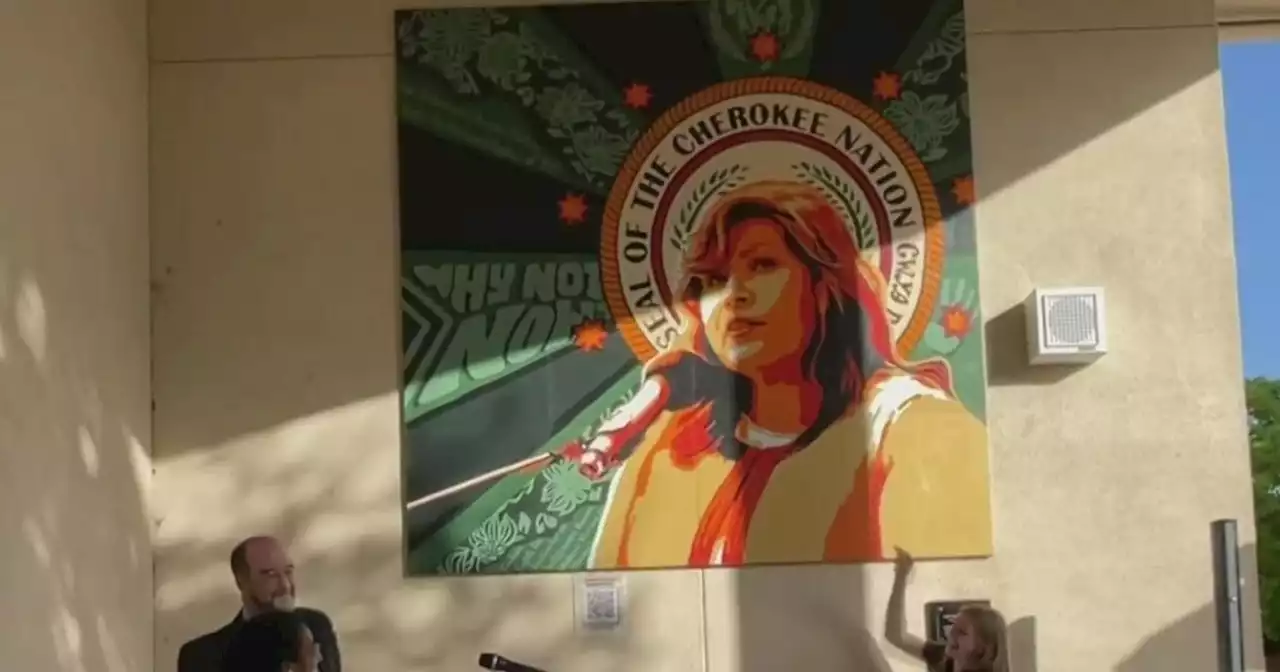 Palo Alto High School unveils mural honoring Cherokee tribal leader Kimberly Teehee