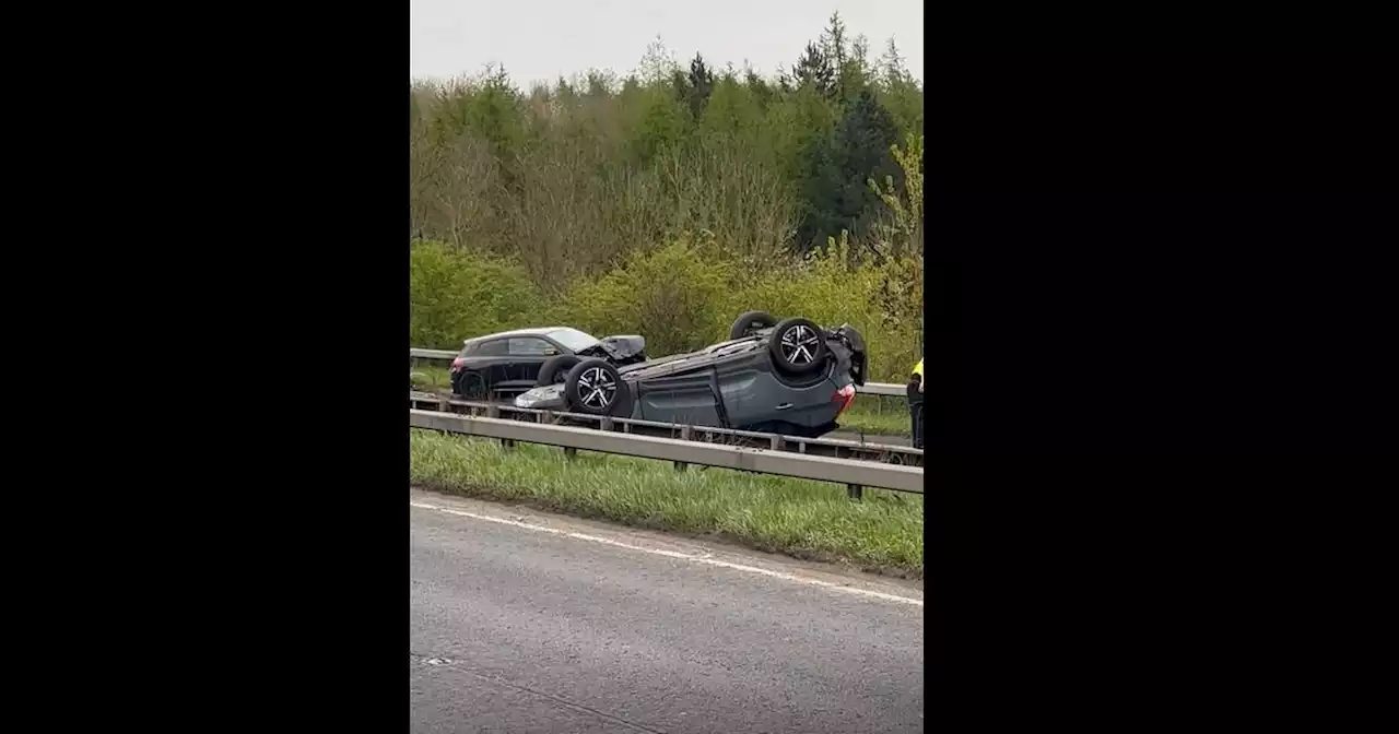 Recap: A647 Bradford Road Leeds delays as car flips onto roof