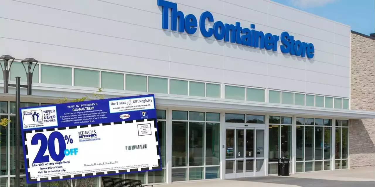 The Container Store will take your expired Bed Bath and Beyond coupons