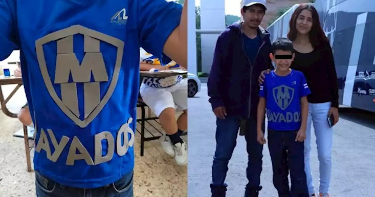 Rayados encontró a niño con jersey hecho de foami y conoció al plantel