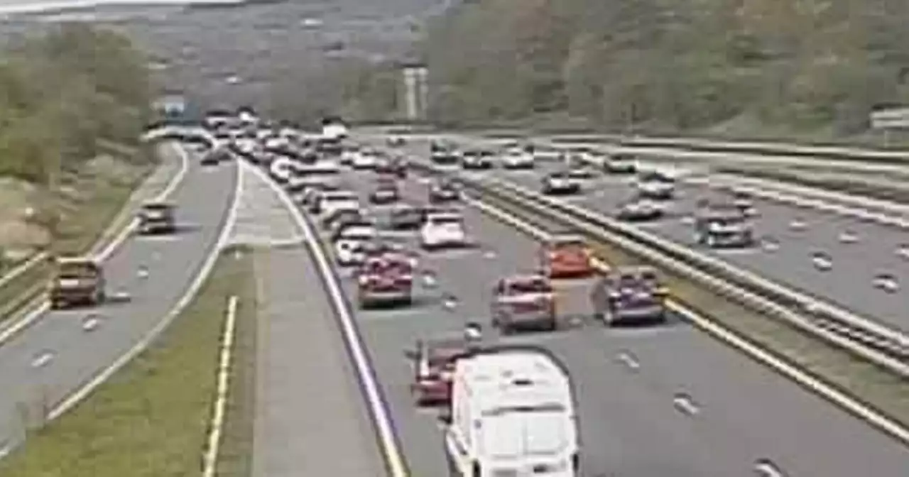 LIVE: Chaos as crash causes hour-long delays and seven-mile queues on motorway